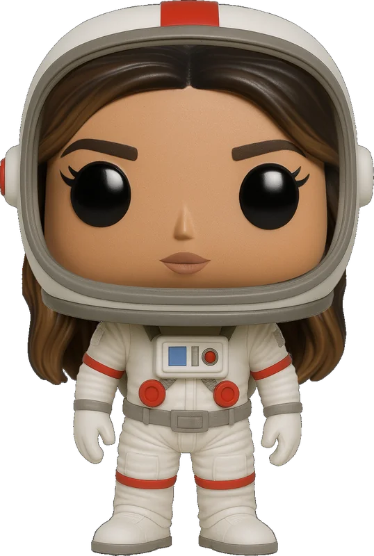 Lisa Teh as an astronaut figurine